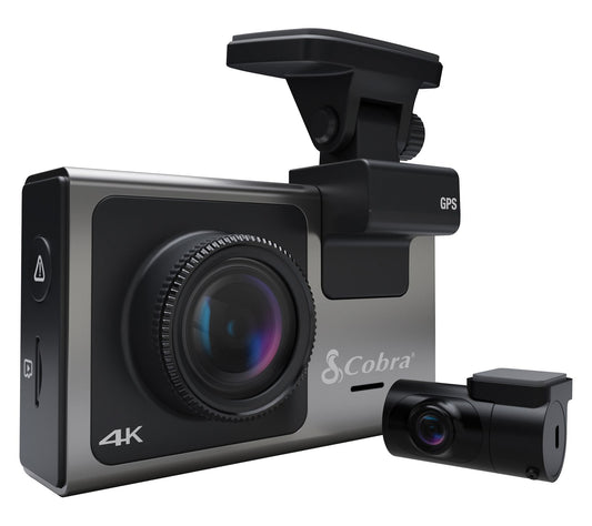 Cobra Ultimate 4K Ultra HD Dash Cam w/ Rear Accessory Camera