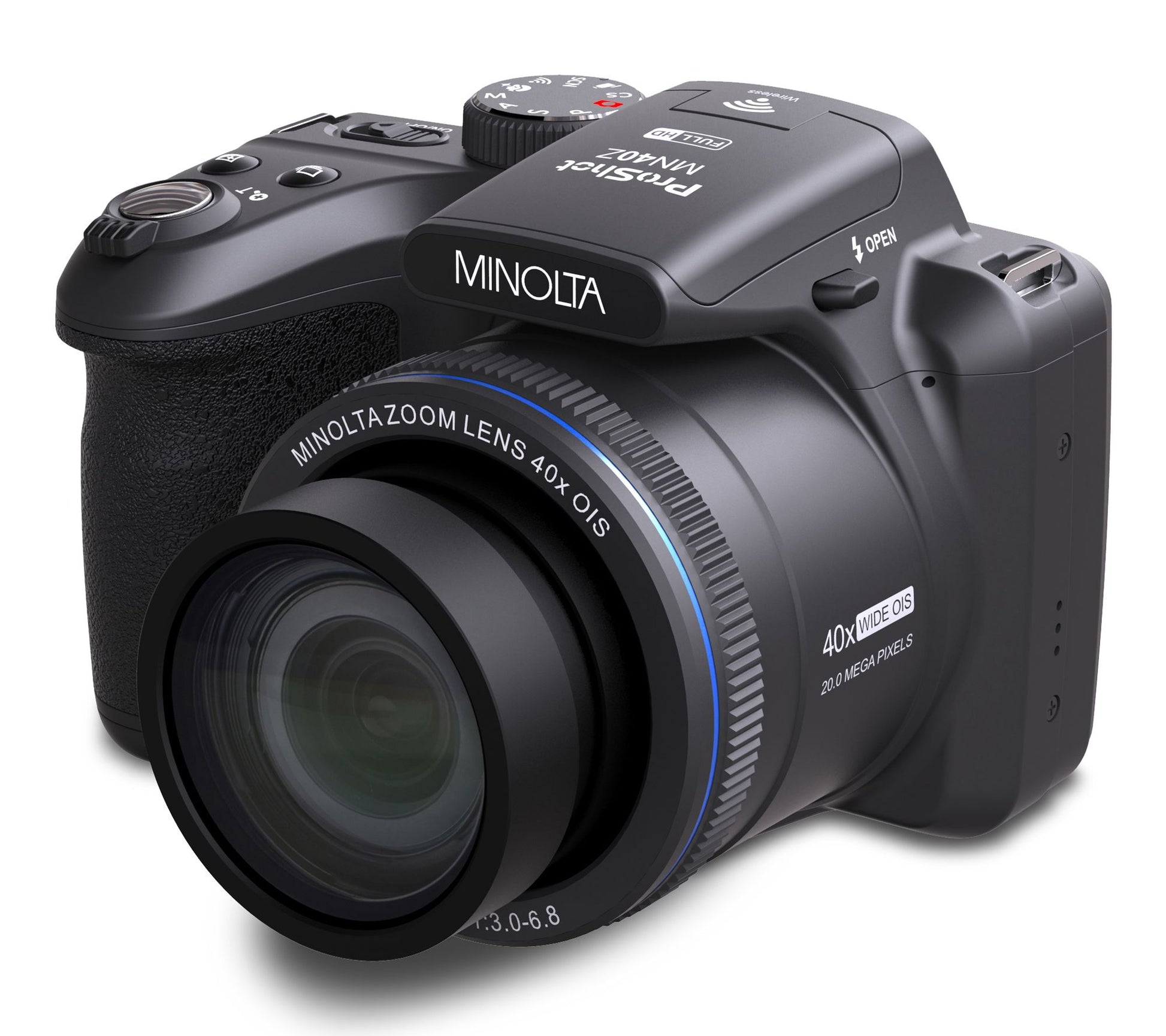 Minolta MN40Z Camera w/ 40X Optical Zoom, Blink Detection, WiFi