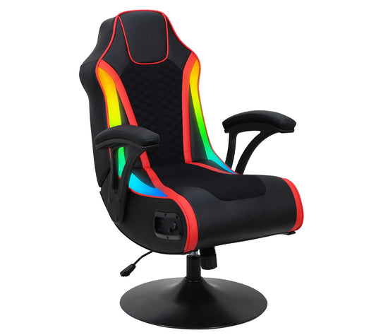 X Rocker Pedestal LED Bluetooth Audio Gaming Chair with Subwoofer