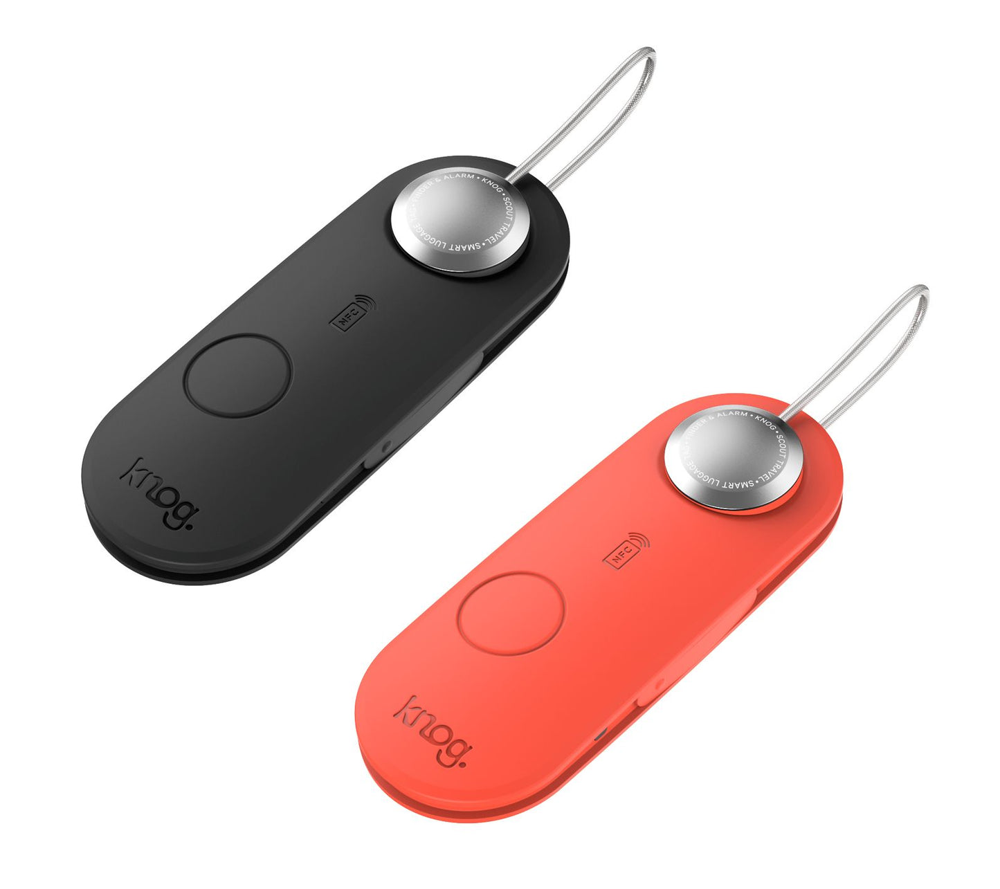 Knog Scout Travel Smart Luggage Tag, Tracker, & Alarm, Set of 2