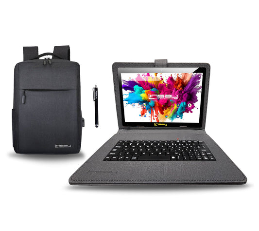 LINSAY 10.1" 128GB Octa-Core Android 13 Tablet with Backpack & Accs