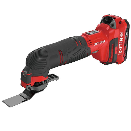 Restored Craftsman CMCE501D1R V20 Lithium-Ion Cordless Oscillating Tool Kit (2 Ah) (Refurbished)