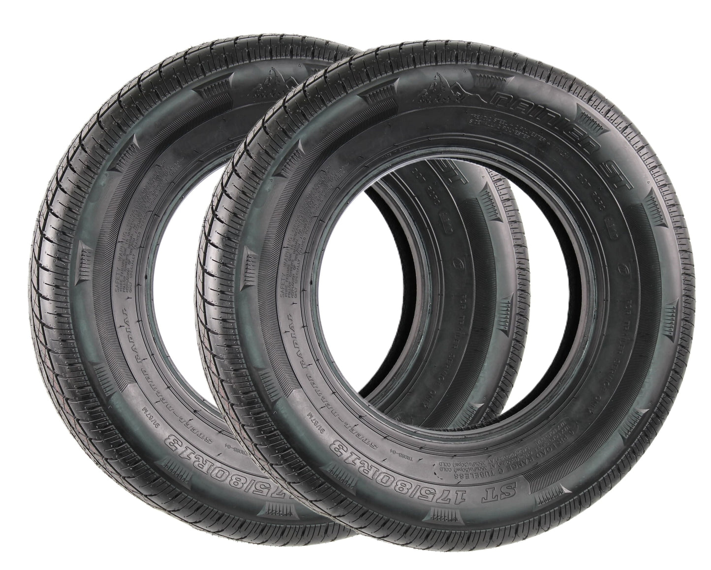 eCustomrim 2-Pack ST175/80R13 Steel Belted Radial Trailer Tire Load Range C 1360#