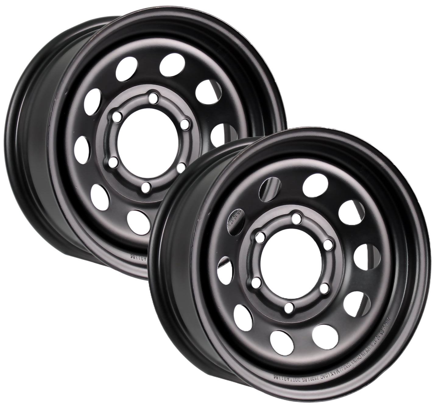 eCustomrim 2-Pack Trailer Rim Wheel 15X6 Black Modular 2830 Lb. 4.27 Center Bore 6 Lug
