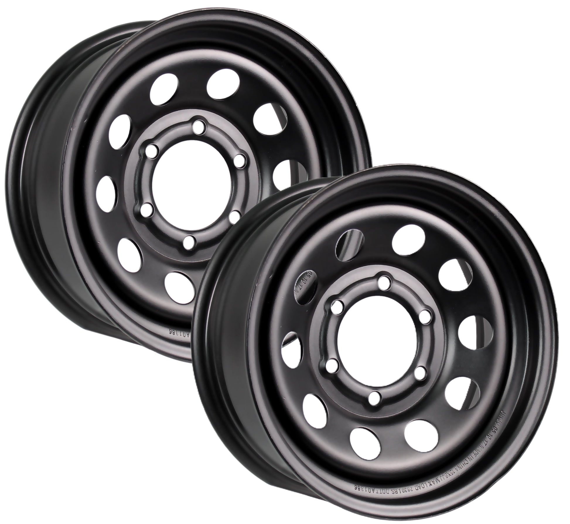 eCustomrim 2-Pack Trailer Rim Wheel 15X6 Black Modular 2830 Lb. 4.27 Center Bore 6 Lug