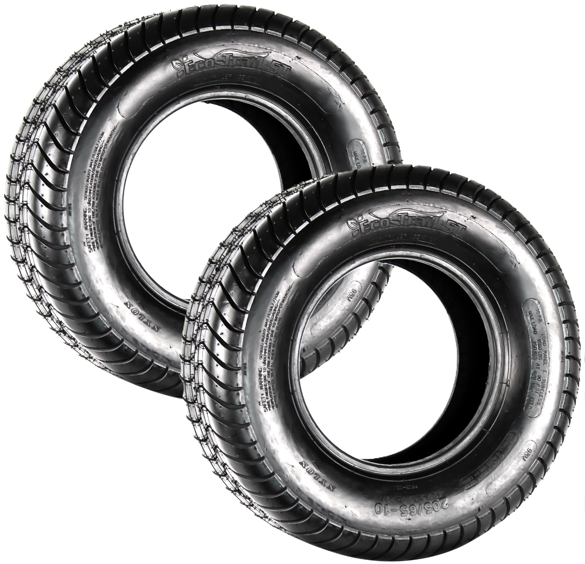 eCustomrim 2-Pack Trailer Tire 20.5x8.0-10 205/65-10 Load Range E 10 Ply Tractor Tire