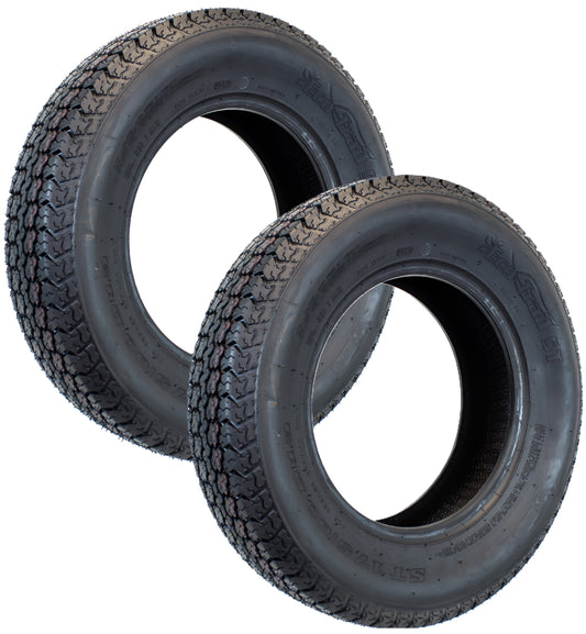 eCustomrim 2-Pack Trailer Tires ST175/80D13 175/80 D 13 Load B 1100# - 2 Year Warranty