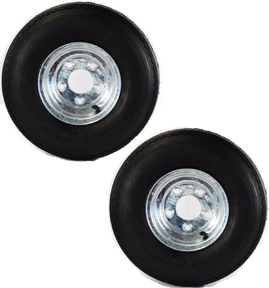 eCustomrim 2-Pk Equipment Trailer Tire Rim 4.80-8 480-8 4.80x8 Load B 5 Lug Galvanized