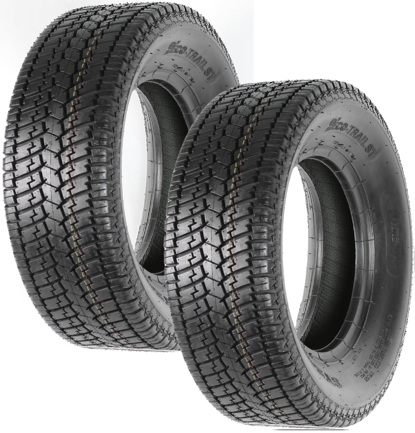 eCustomrim 2-Pk ST185/80D13 Trailer Tires Bias Ply Load C 1480# 185/80 D 13 2 Yr Warranty