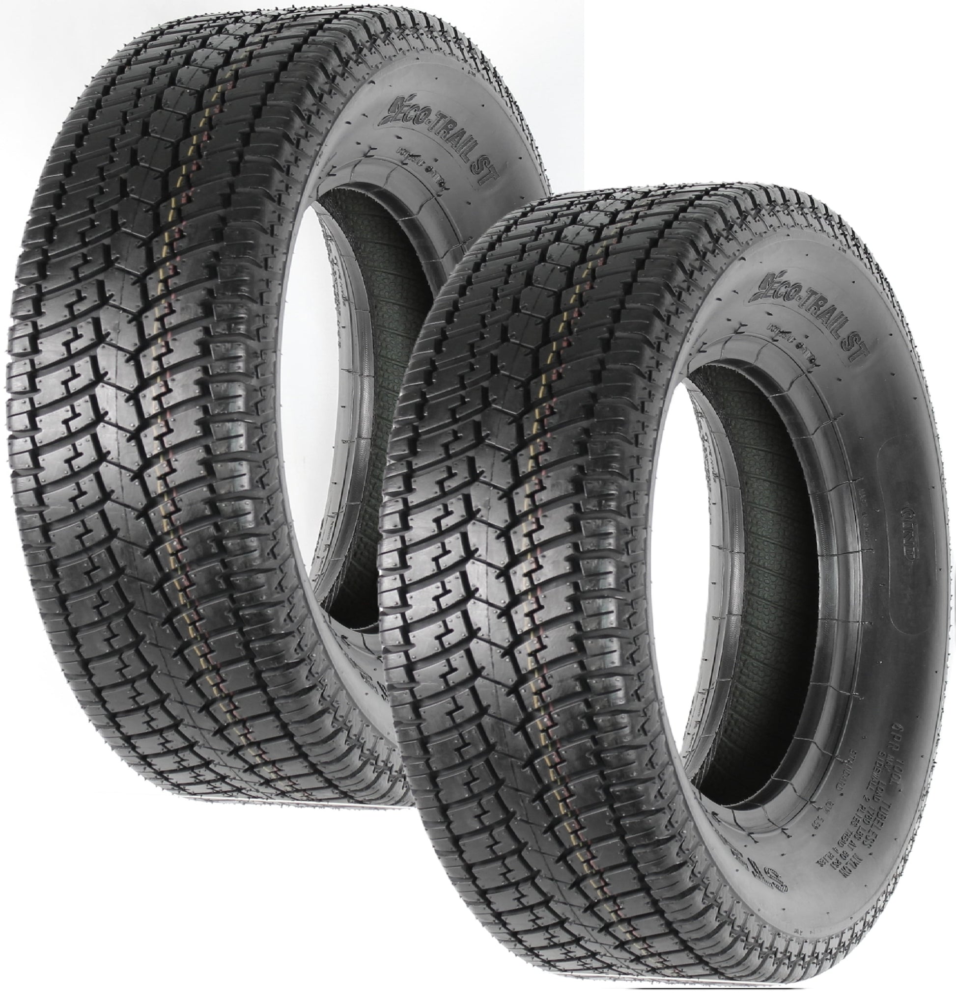 eCustomrim 2-Pk ST185/80D13 Trailer Tires Bias Ply Load C 1480# 185/80 D 13 2 Yr Warranty