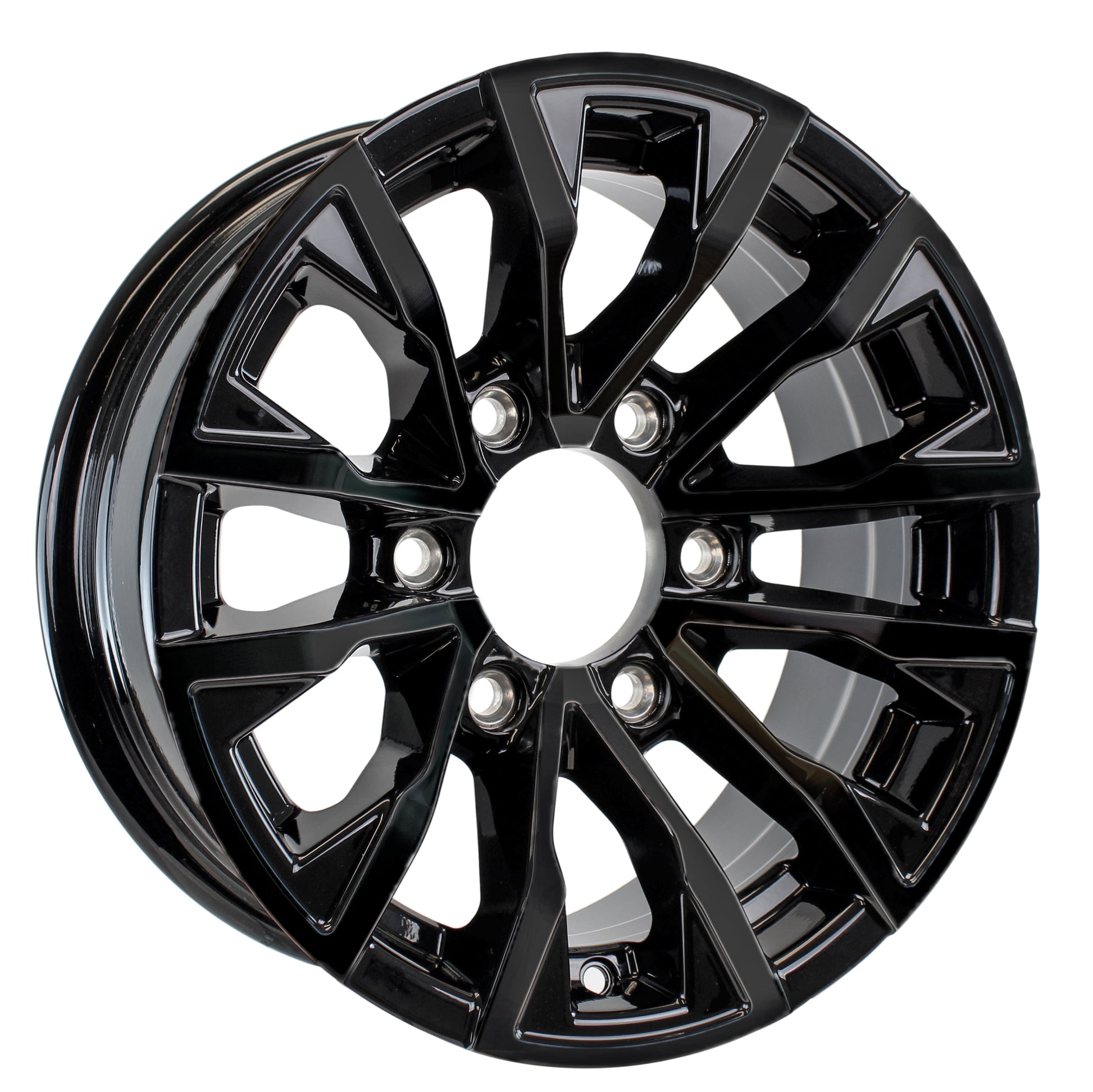 eCustomrim Aluminum Trailer Wheel 15X6 15 Inch Edge Style 6 Lug On 5.5" Center Rim