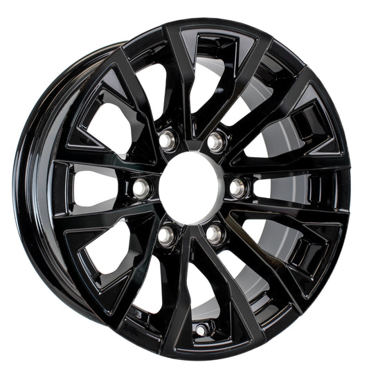 eCustomrim Aluminum Trailer Wheel 15X6 15 Inch Edge Style 6 Lug On 5.5" Center Rim
