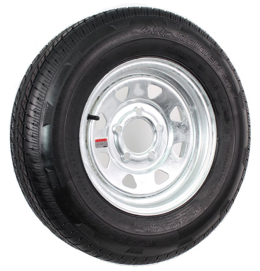 eCustomrim Radial Trailer Tire Rim ST175/80R13 175/80R-13 Load C 5 Lug Galvanized Spoke