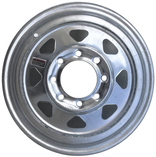 eCustomrim Trailer Wheel Galvanized Rim 16 x 6 Spoke 8 Lug On 6.5 4.90 in. Center Bore