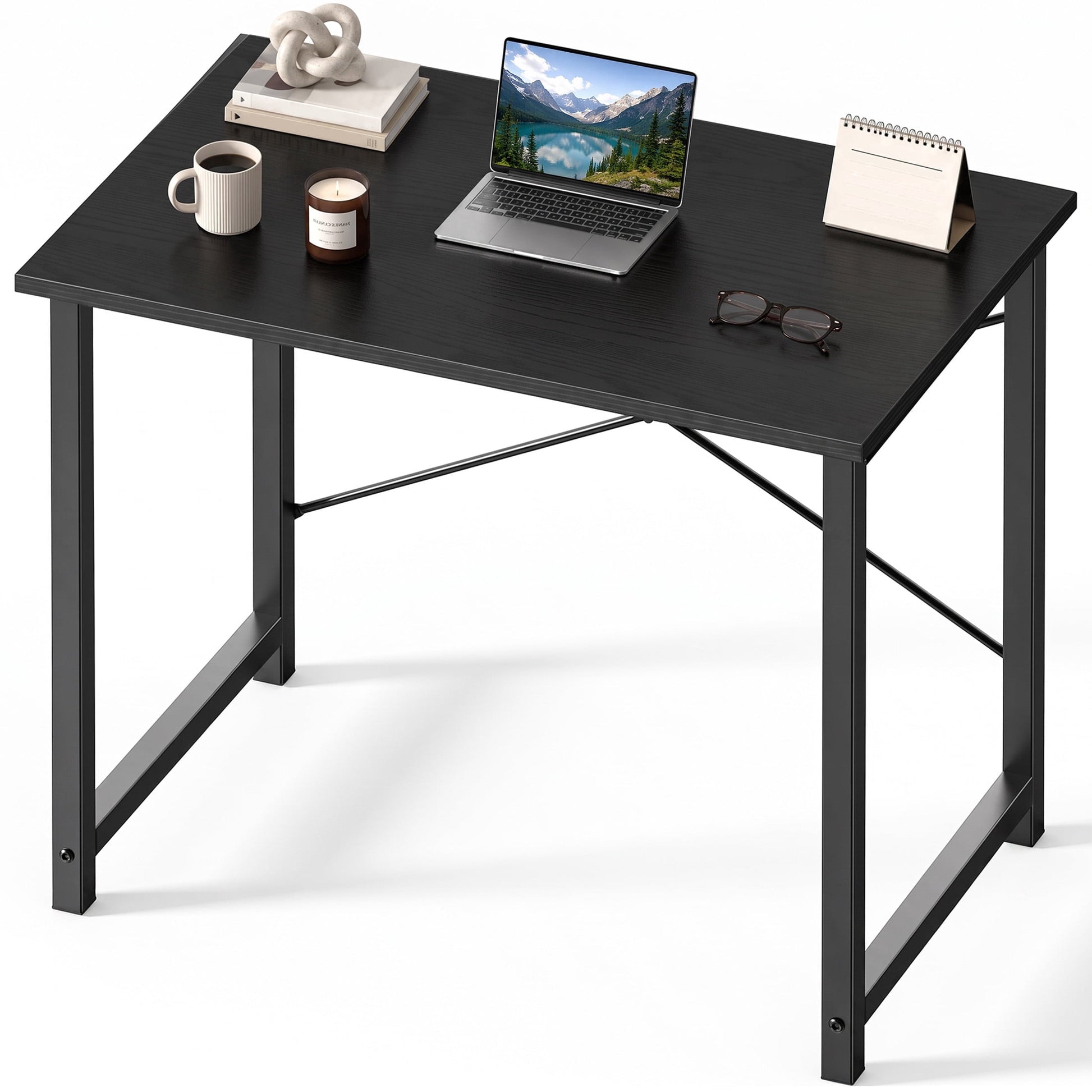 edx 31 inch Computer Desk Modern Writing Desk, Industrial Office Desk, Office Table for Small Spaces,Sturdy Laptop Table for Home Office, Black