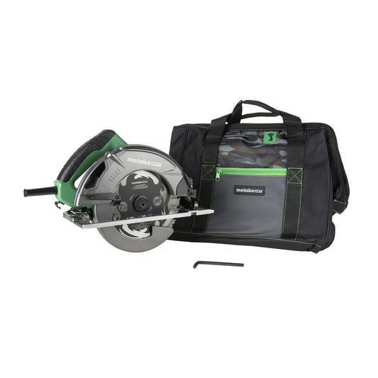 Restored Metabo HPT C7SB3M 15 Amp Single Bevel 7-1/4 in. Corded Circular Saw with Blower Function, and Aluminum Die Cast Base (Refurbished)