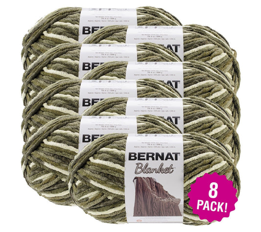 Bernat Blanket Multipack of 8 Gathering Moss Big Ball Yarn