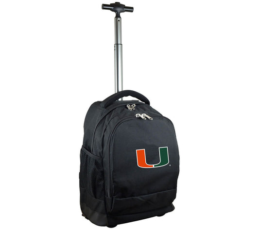 NCAA 19" Black Premium Wheeled Backpack