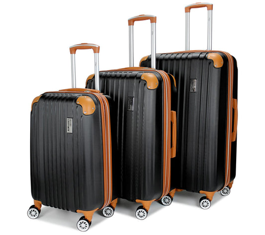 Miami Carryon Collins 3 Piece Expandable Retr oLuggage Set