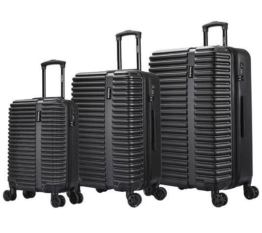 InUSA Hardside Spinner 3-pc Luggage Set- Ally,ack