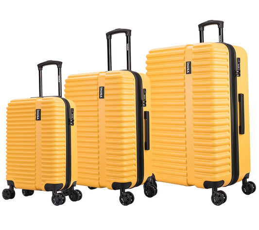 InUSA Hardside Spinner 3-pc Luggage Set- Ally,ustard