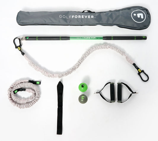 GolfForever Training System w 1-Yr App Membership, Bag & Swing Trainer