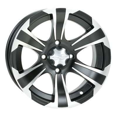 4/156 ITP SS312 Alloy Series Wheel 12x7 4.0 + 3.0 Matte Black for Polaris RANGER RZR S 900 2015-2018