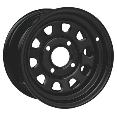 4/137 ITP Steel Wheel 12x7 4.0 + 3.0 Black for Can-Am Renegade 500 2012-2015