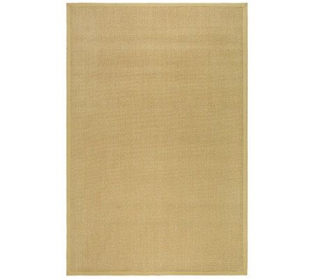 Serenity Houndstooth Natural Fiber Sisal 6' x 9' Rug w/Border