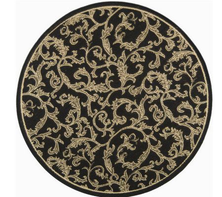 Safavieh Courtyard Vintage Vine 6'7" Round Rug