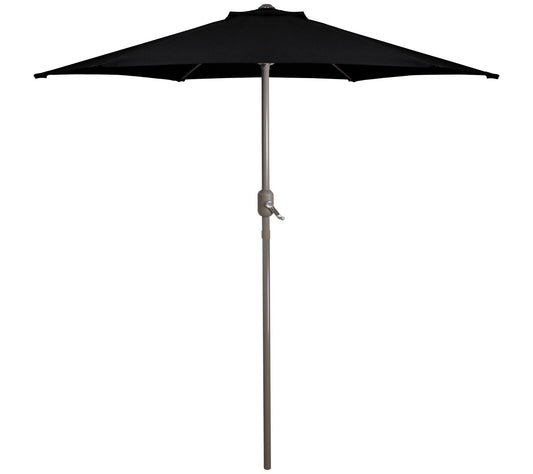 Northlight 7.5' Market Umbrella with Hand Crank- Black