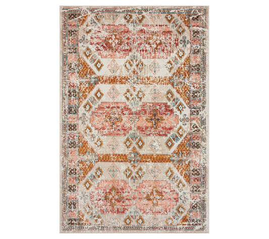 Ox Bay Muted Mosaic Southwestern Indoor OutdoorRug, 5' x 7'