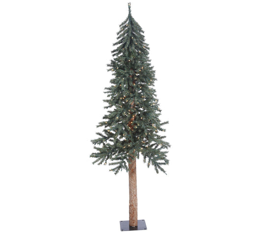 Vickerman 6' Natural Bark Alpine Artificial Christmas Tree, WW