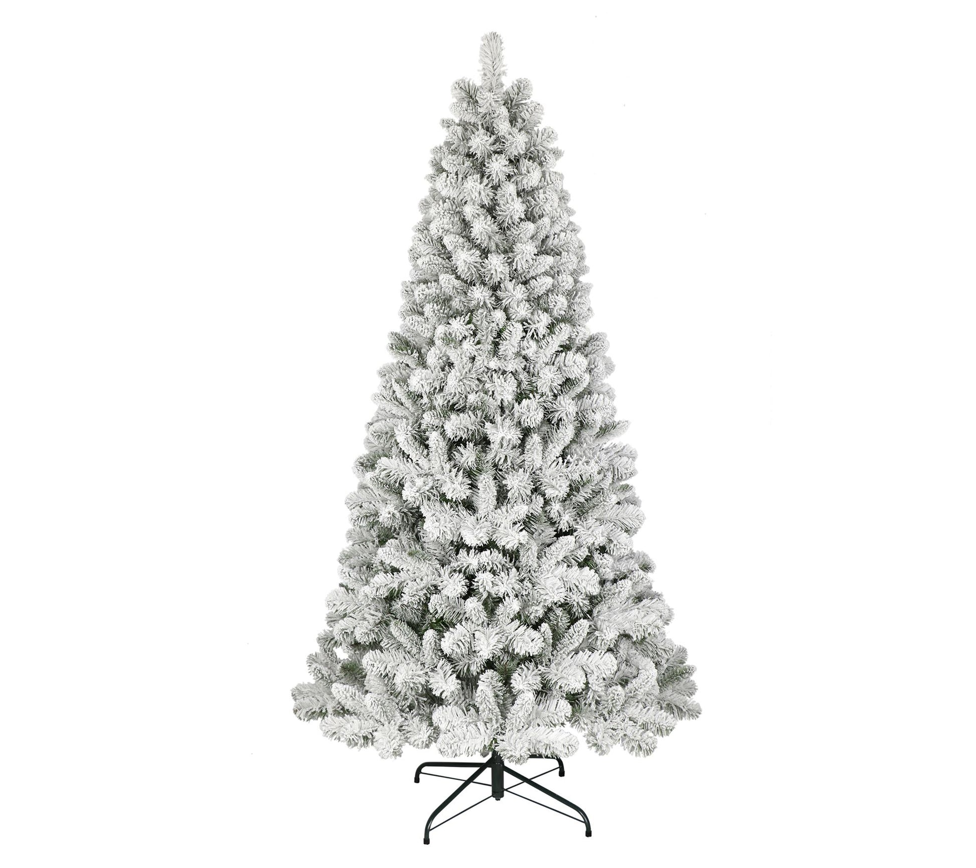 Puleo 6' Flocked Virginia Pine Christmas Tree with Stand