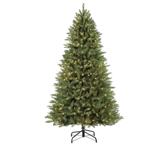 Puleo 7.5' Pre-Lit Fraser Fir Artificial Christ mas Tree