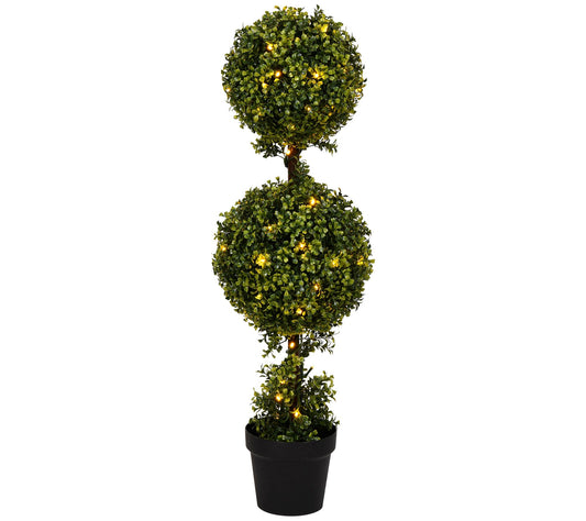Vickerman 3' Artificial Double Ball Green Boxwood Topiary