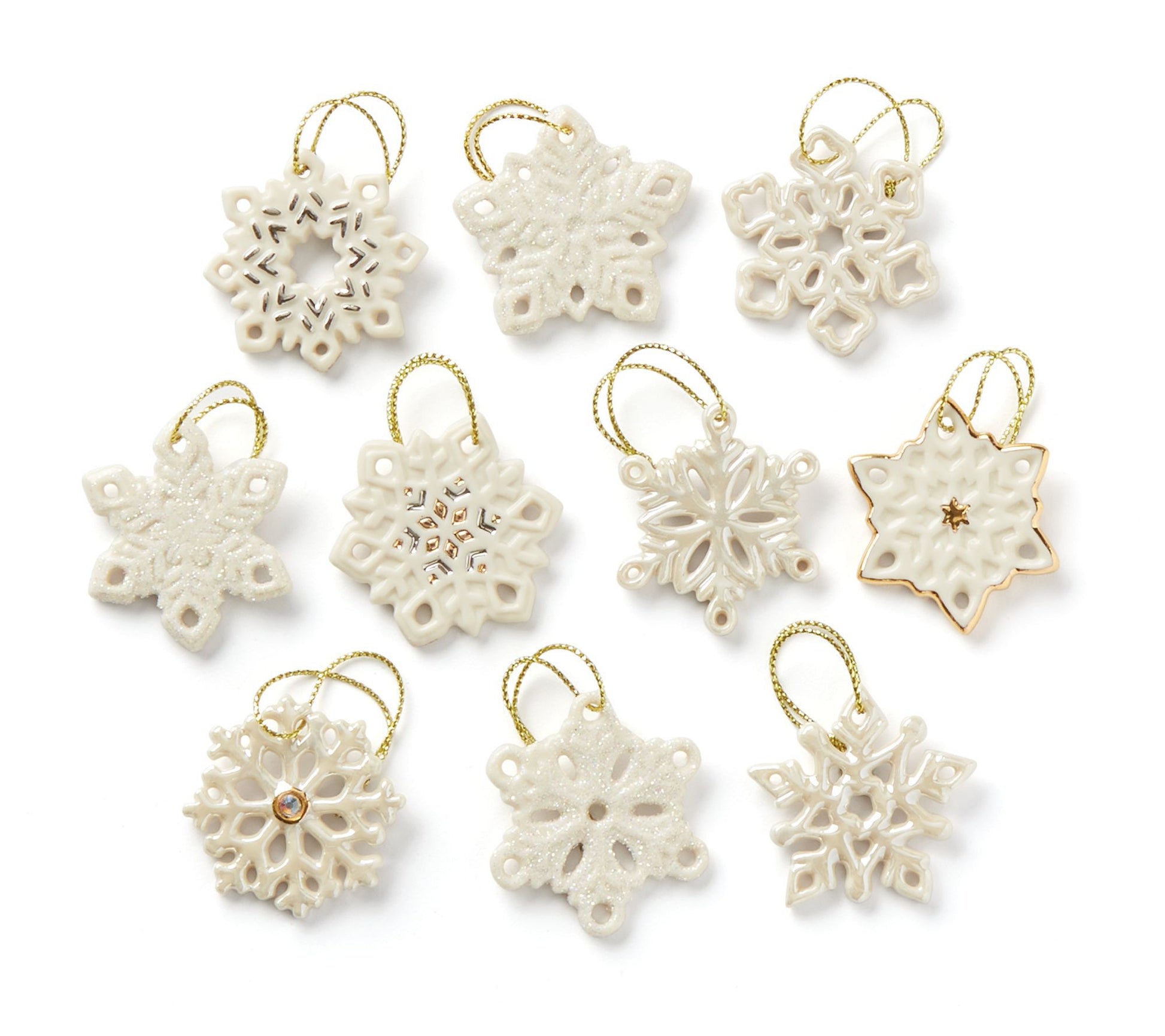 Lenox Snowflake 10-Piece Ornament Set