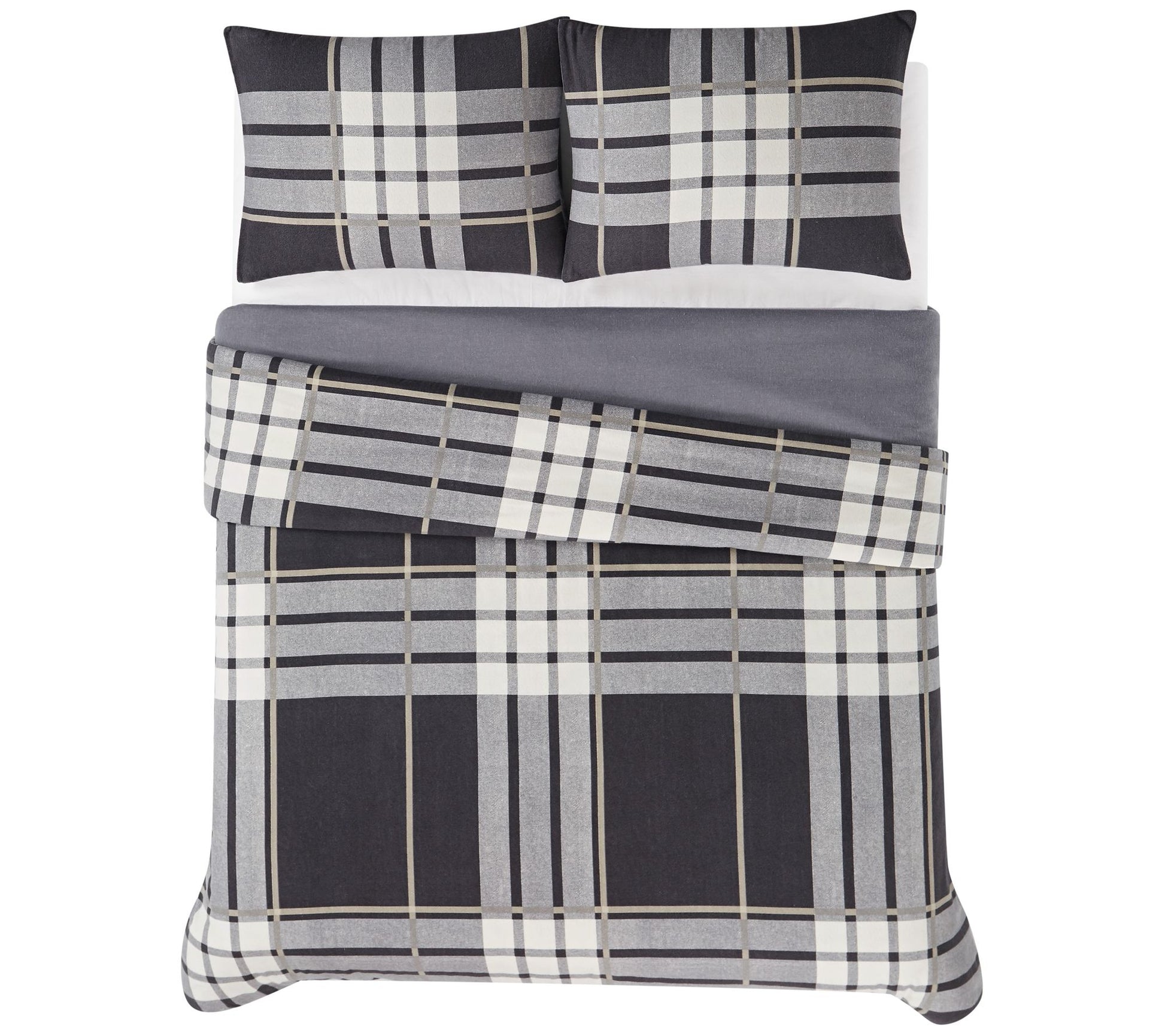 Truly Soft Milo Plaid Twin XL 2 Piece Flannel Comforter Set