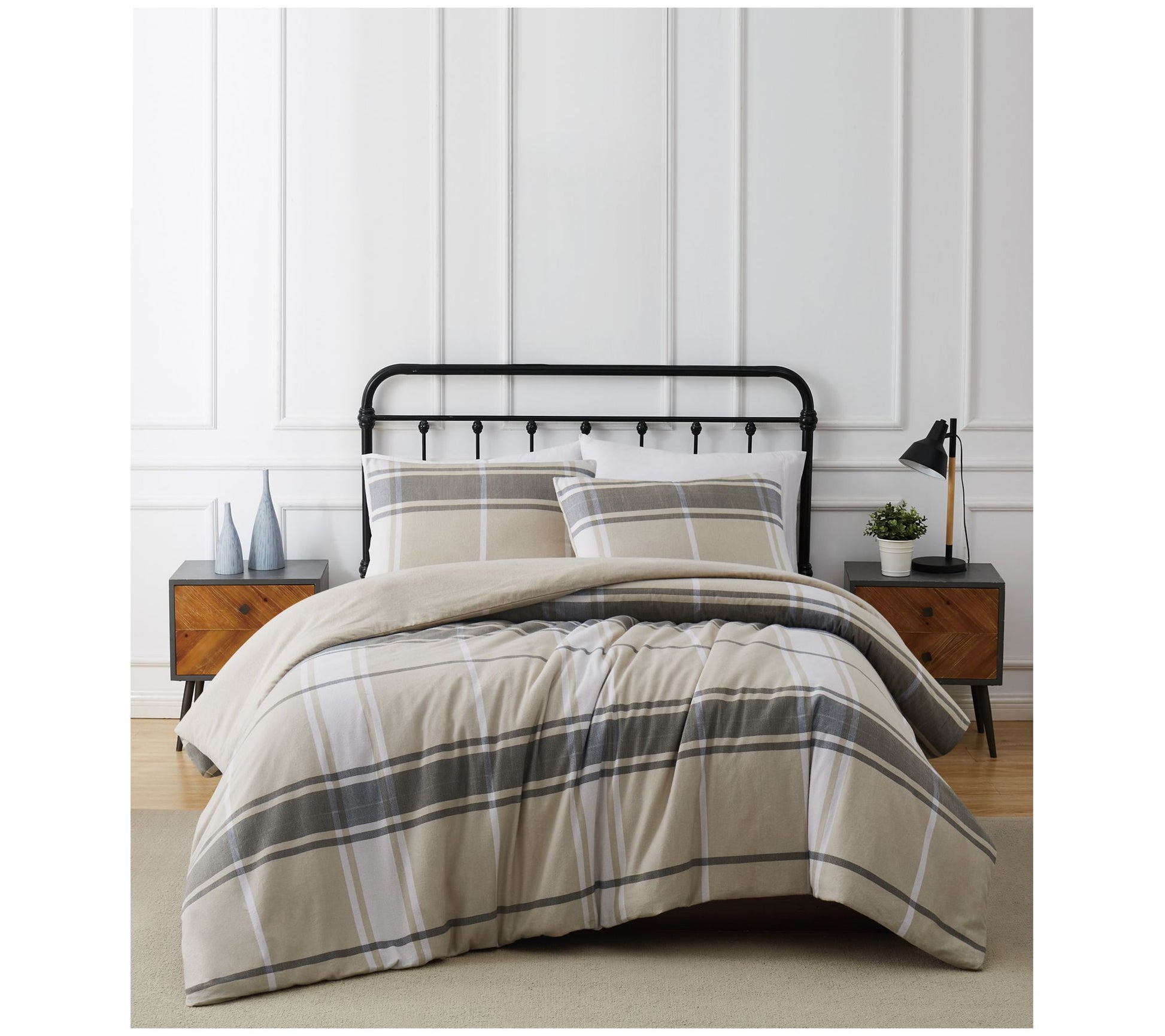 Truly Soft Preston Plaid Twin XL 2 PC Flannel Comforter Set