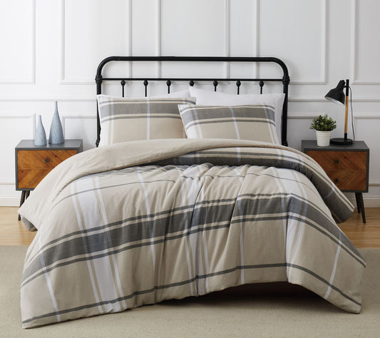 Truly Soft Preston Plaid Full/Queen 3PC FlannelComforter Set