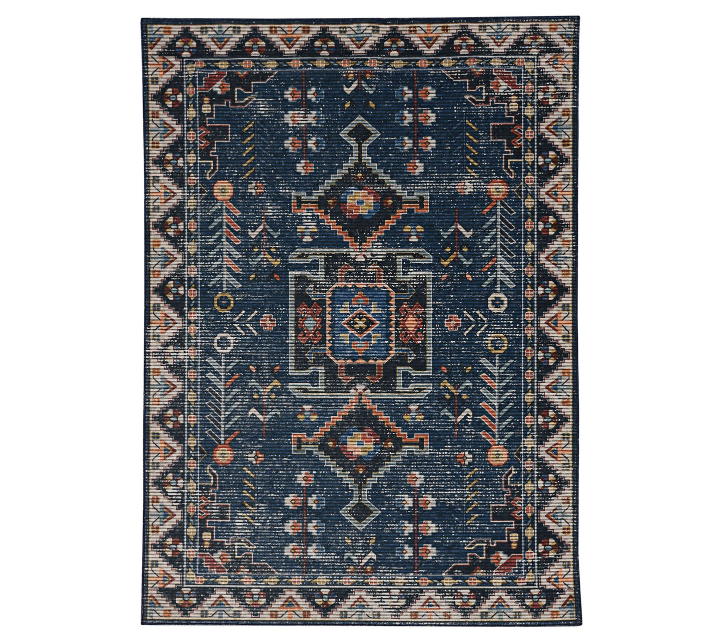 Linon Home Riley Washable 5'x7' Non-Slip Decora tive Rug