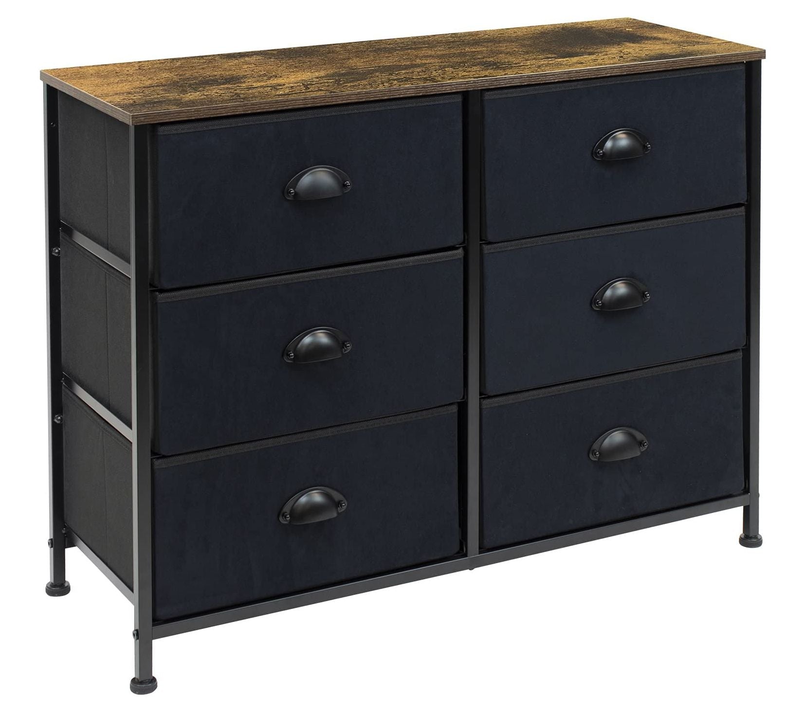 Sorbus 6 Drawers Storage Cube Dresser - Barn Wo od