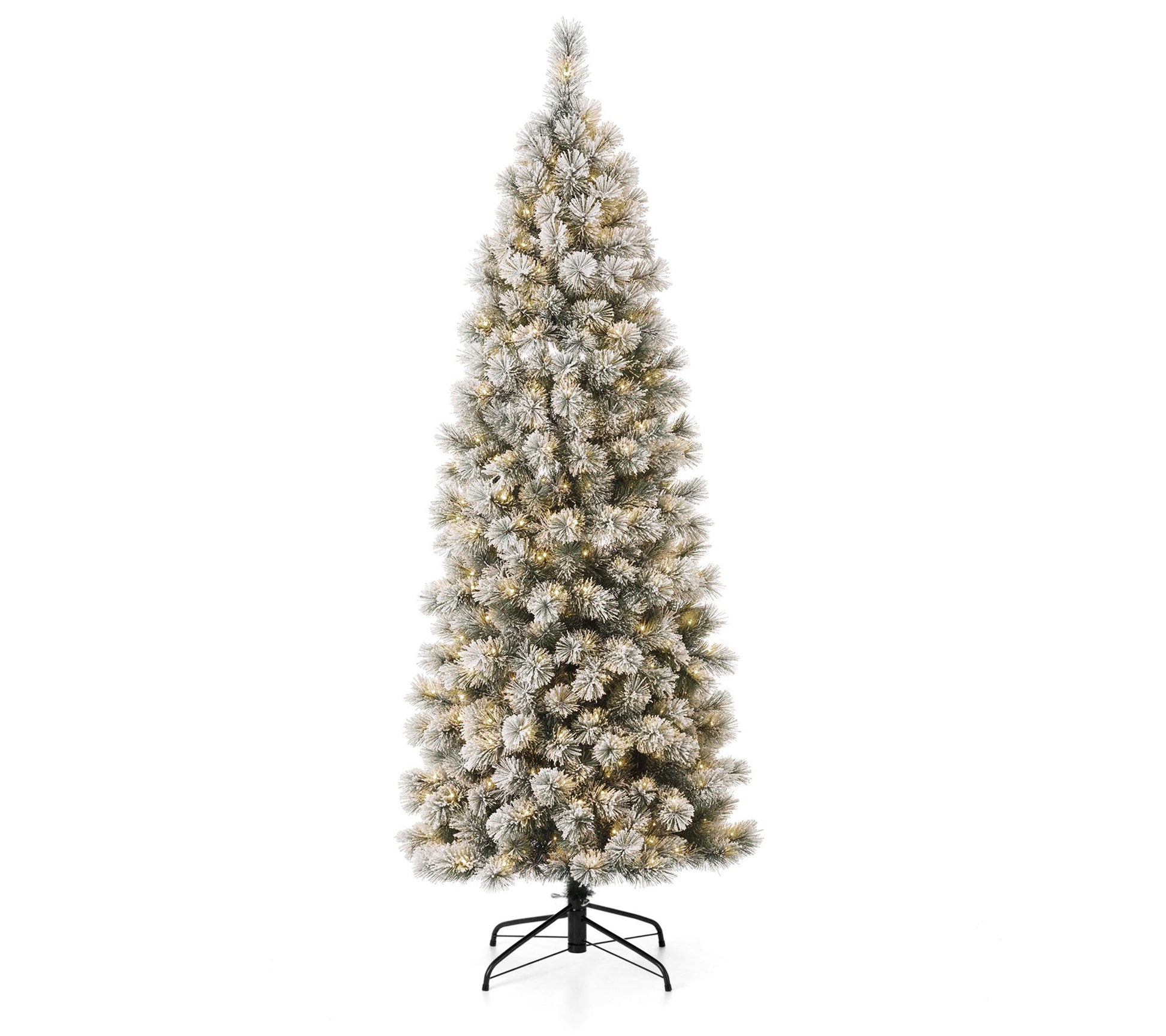 Glitzhome 7.5ft Pencil Pine LED Lighted Faux Ch ristmas Tree