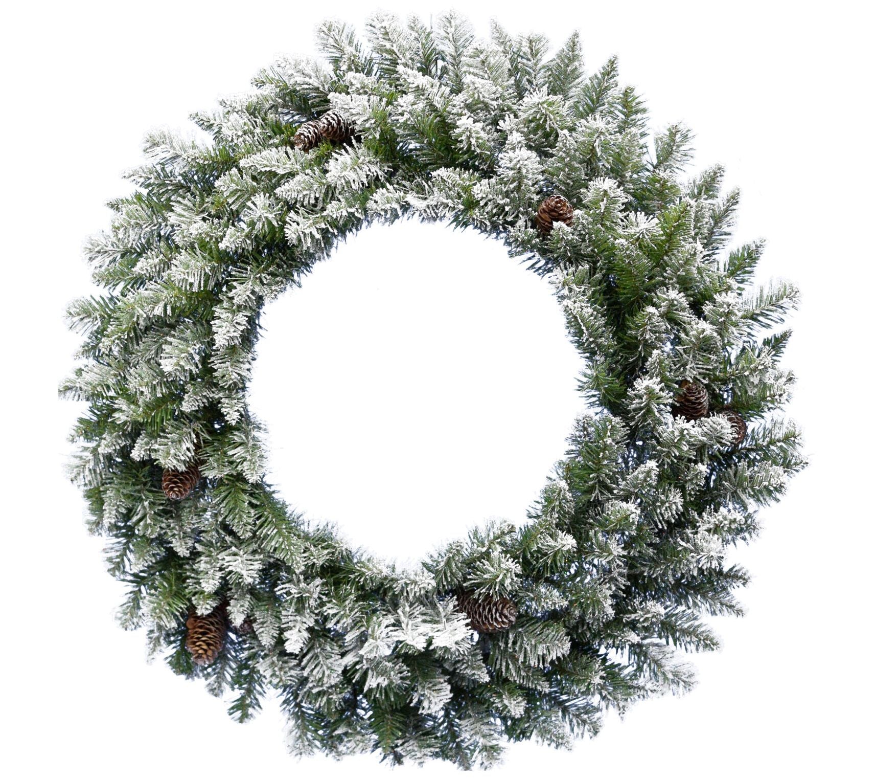 Fraser Hill Farm 48" Frosted Pine Wreath Door Hanging