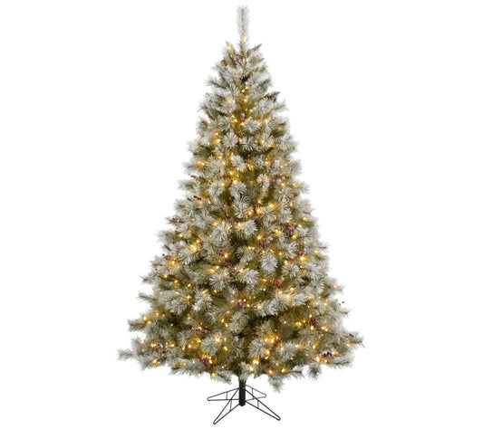 Fraser Hill Farm 6.5' Prelit Homestead Pine Fro sted Tree