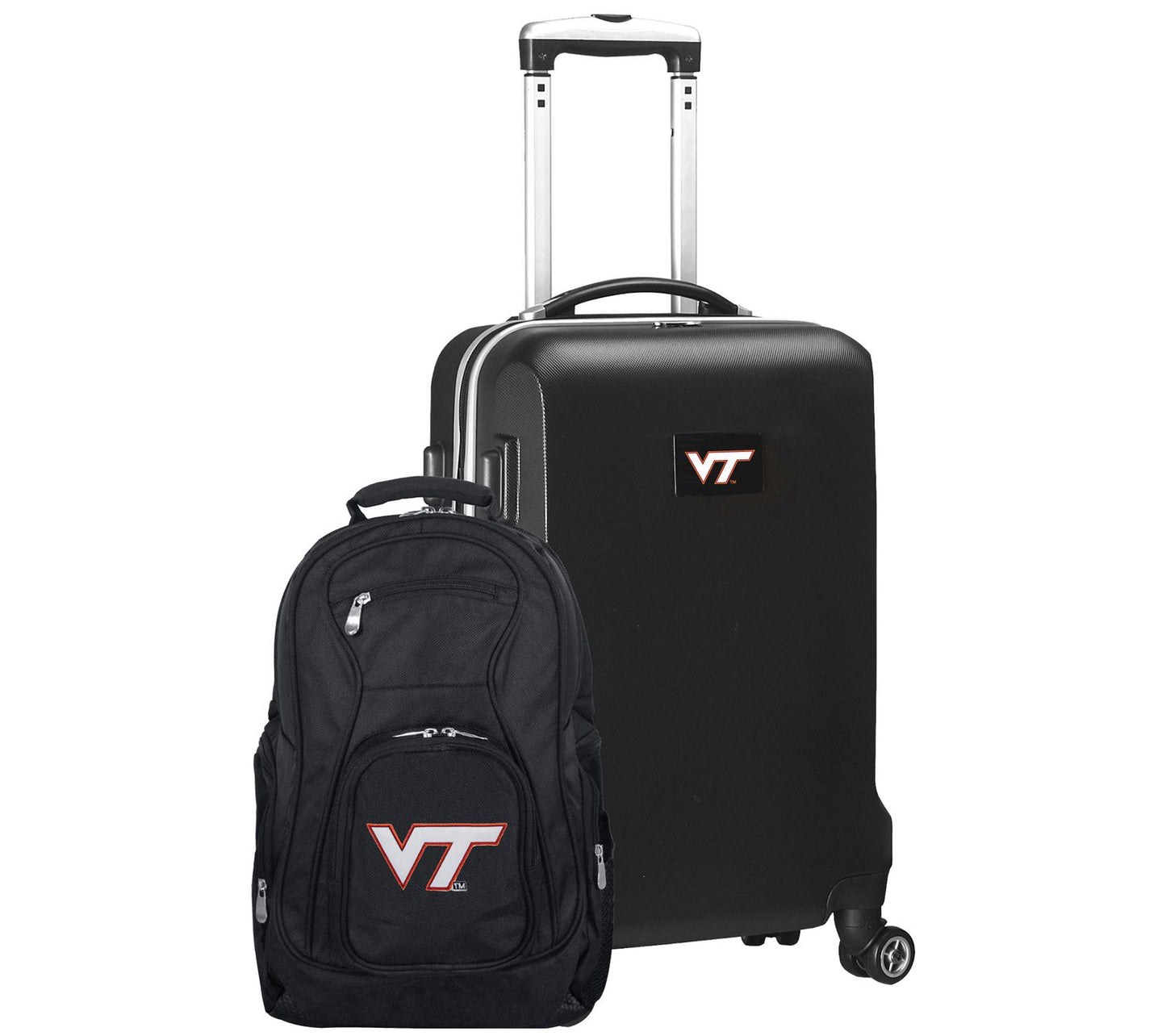 Denco NCAA Deluxe 2 Piece Backpack and Carry-OnSet Black