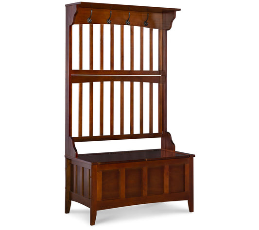 Linon Home Evia Hall Tree With Hooks & Storage Bench