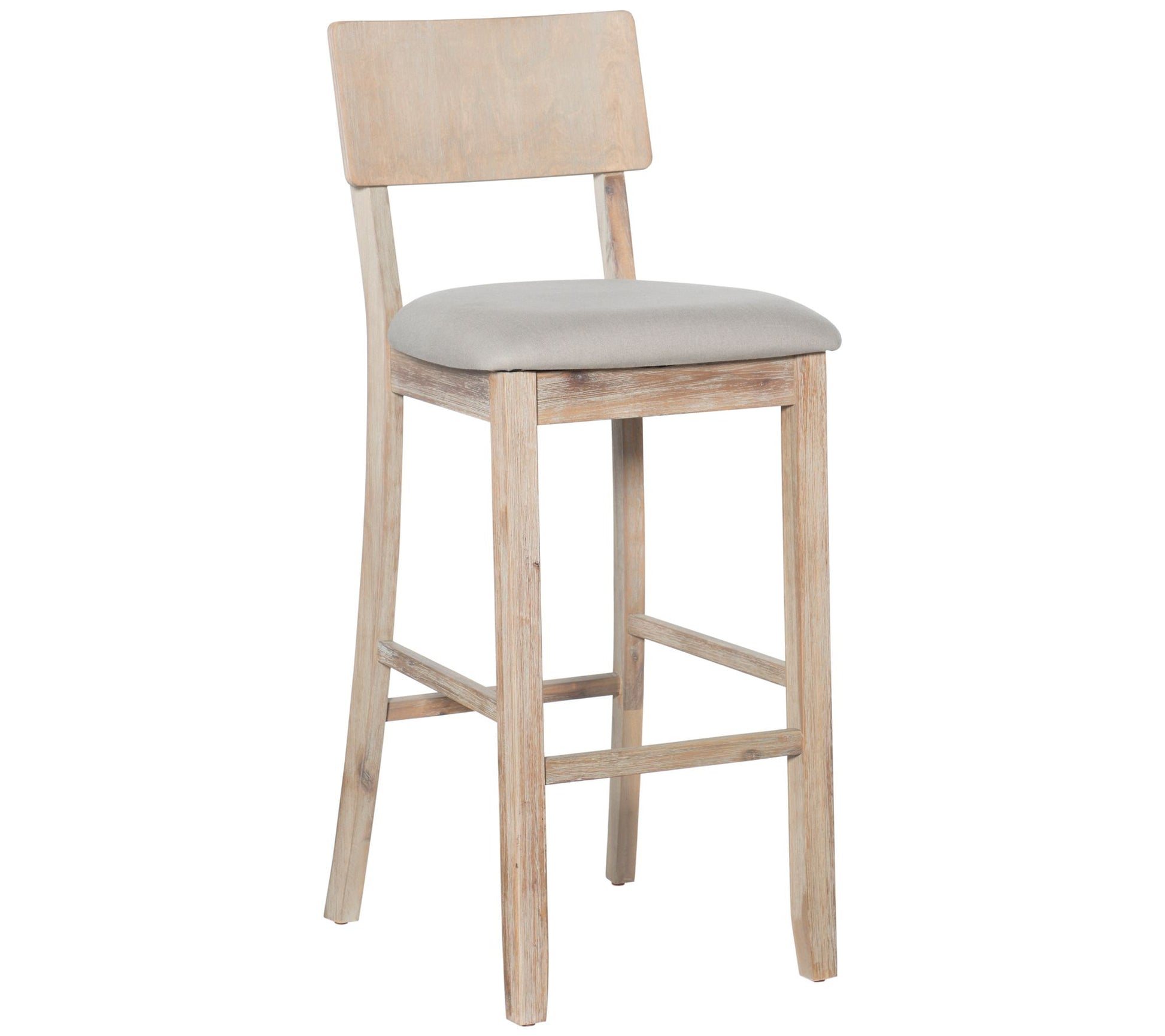 Linon Home Peta Kitchen Bar Stool With Back & P added Seat