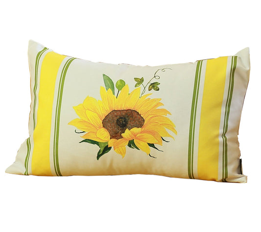HomeRoots Set of 4 Sunflower Design Lumbar Pillow Covers