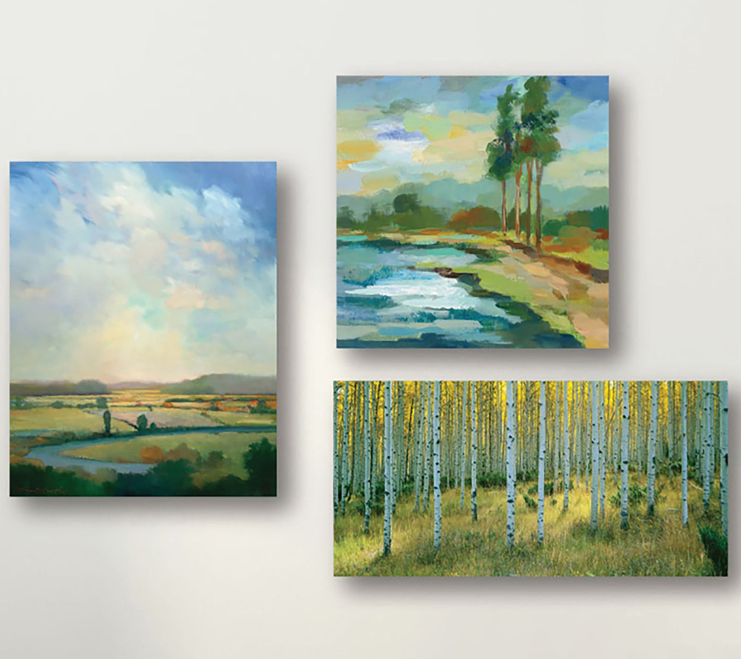 Courtside Market Serene Landscape 3-Piece Canvas Set